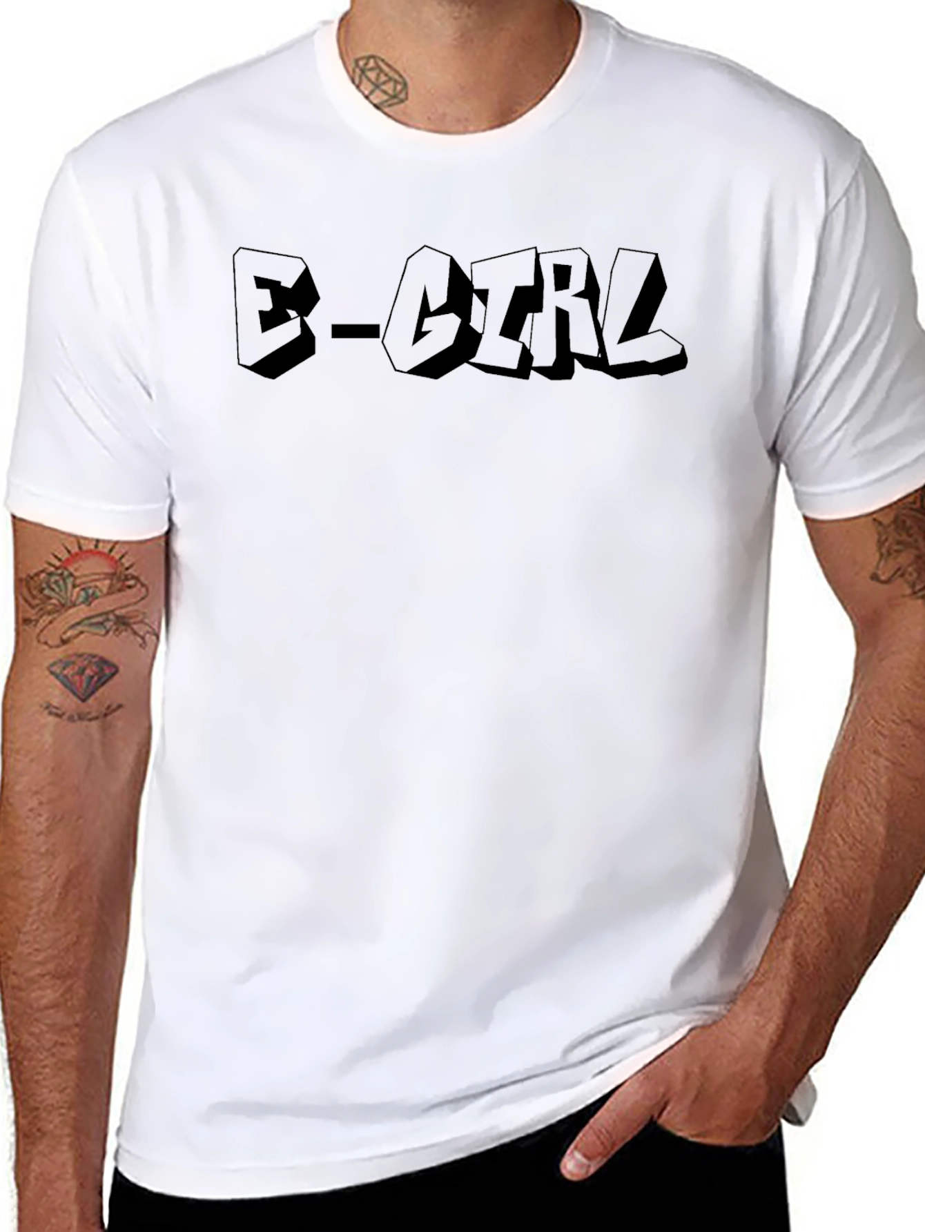 E-Girl Black Graphic T-Shirt - Trendy Streetwear