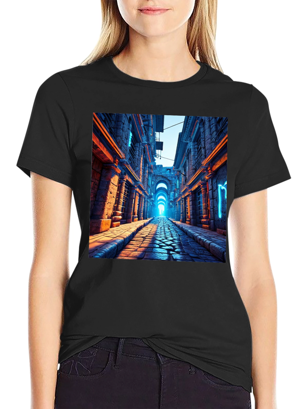 Neon Alleyway Graphic Tee
