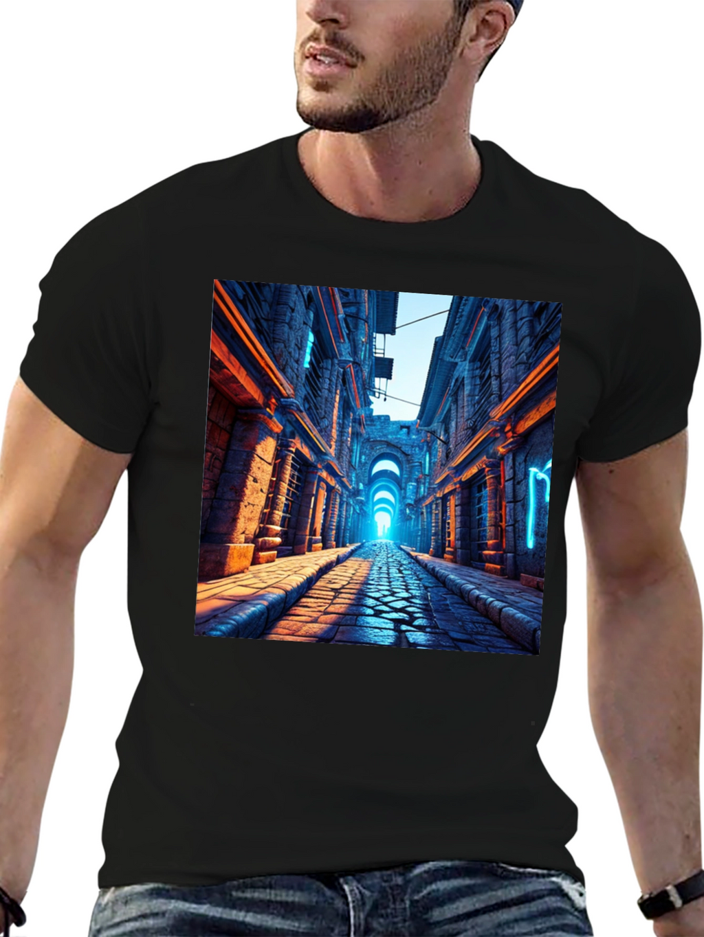Neon Alleyway Graphic Tee