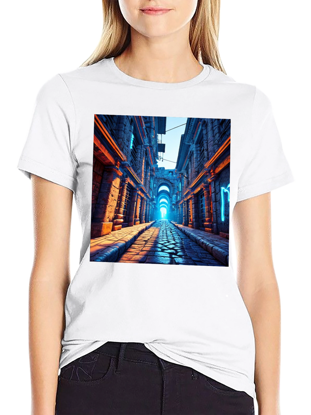 Neon Alleyway Graphic Tee