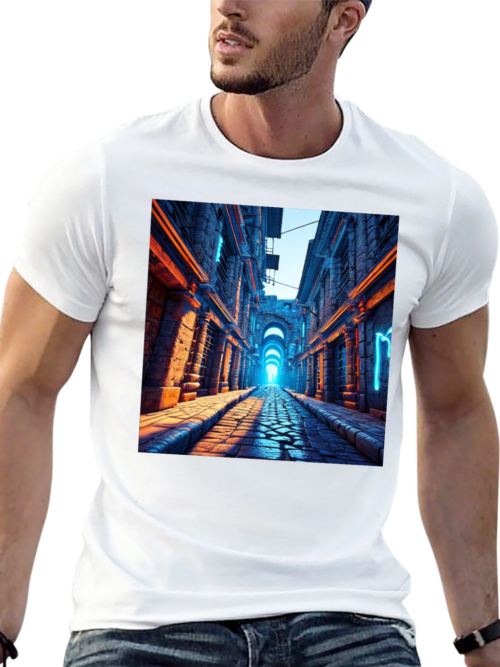 Neon Alleyway Graphic Tee