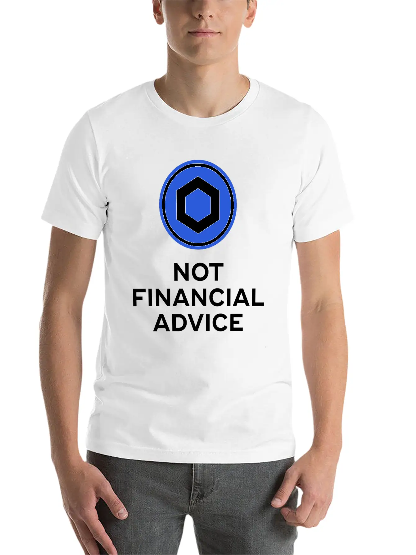 Chainlink. Not Financial Advice. Essential Cotton Tee For Daily Outfits – Unisex Style