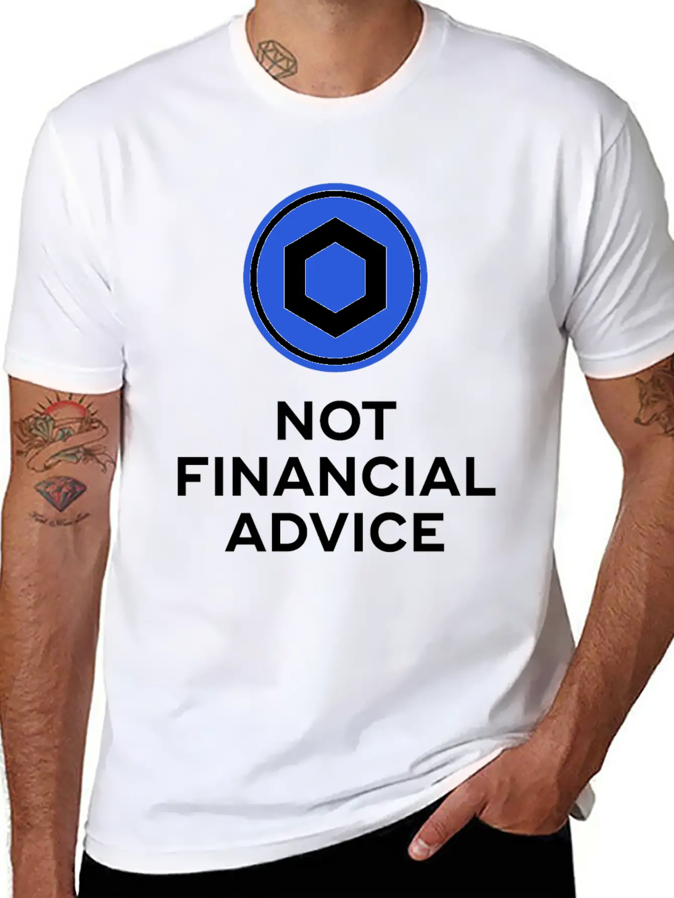 Chainlink. Not Financial Advice. Essential Cotton Tee For Daily Outfits – Unisex Style