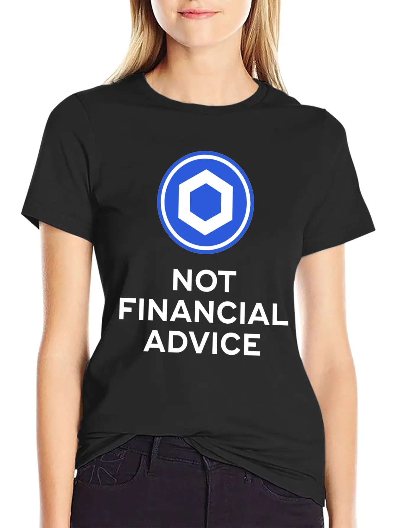 Chainlink. Not Financial Advice. Essential Cotton Tee For Daily Outfits – Unisex Style