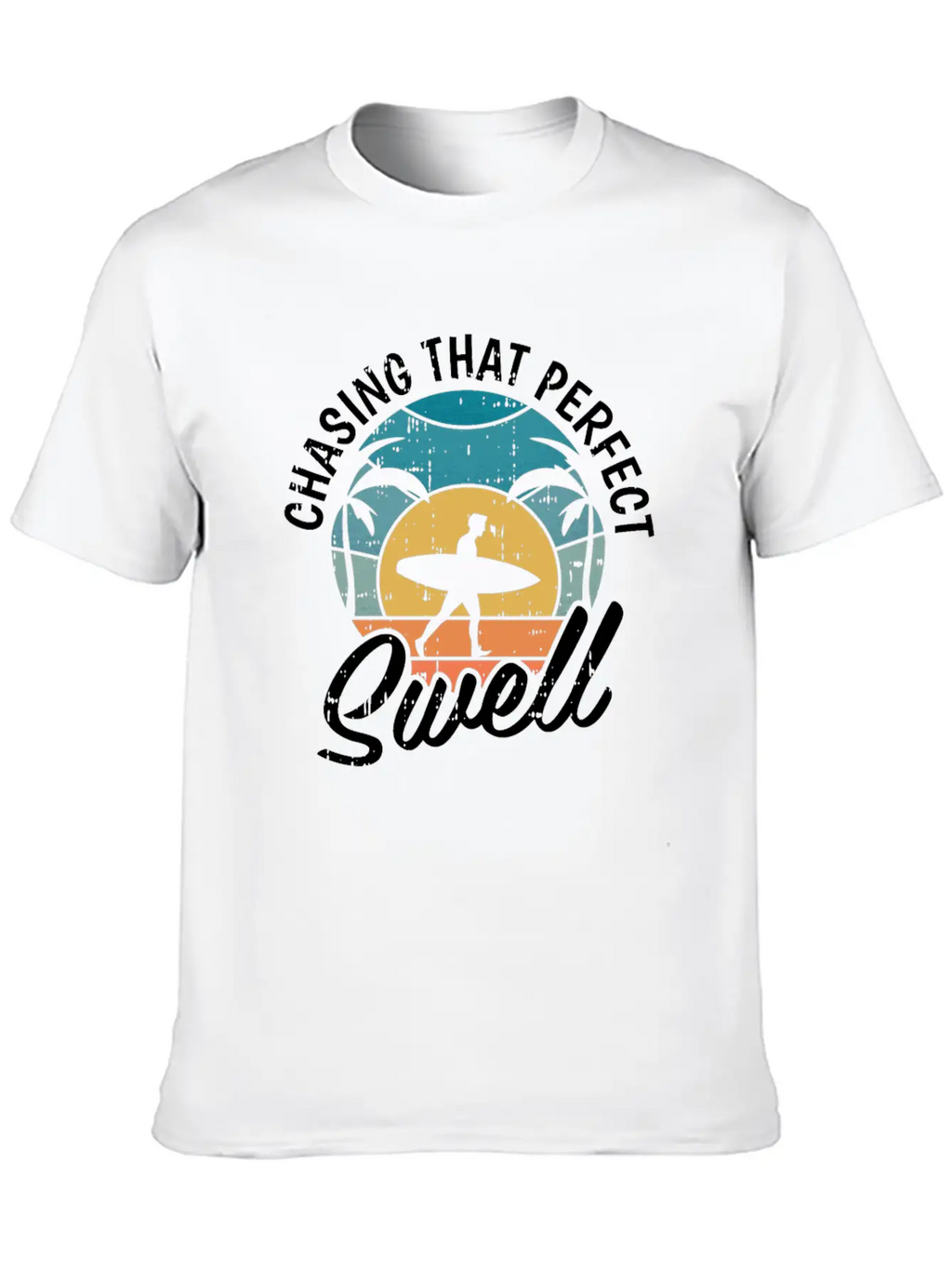 Chasing The Perfect Swell Breathable Soft Cotton T-Shirt – Timeless Casual Look