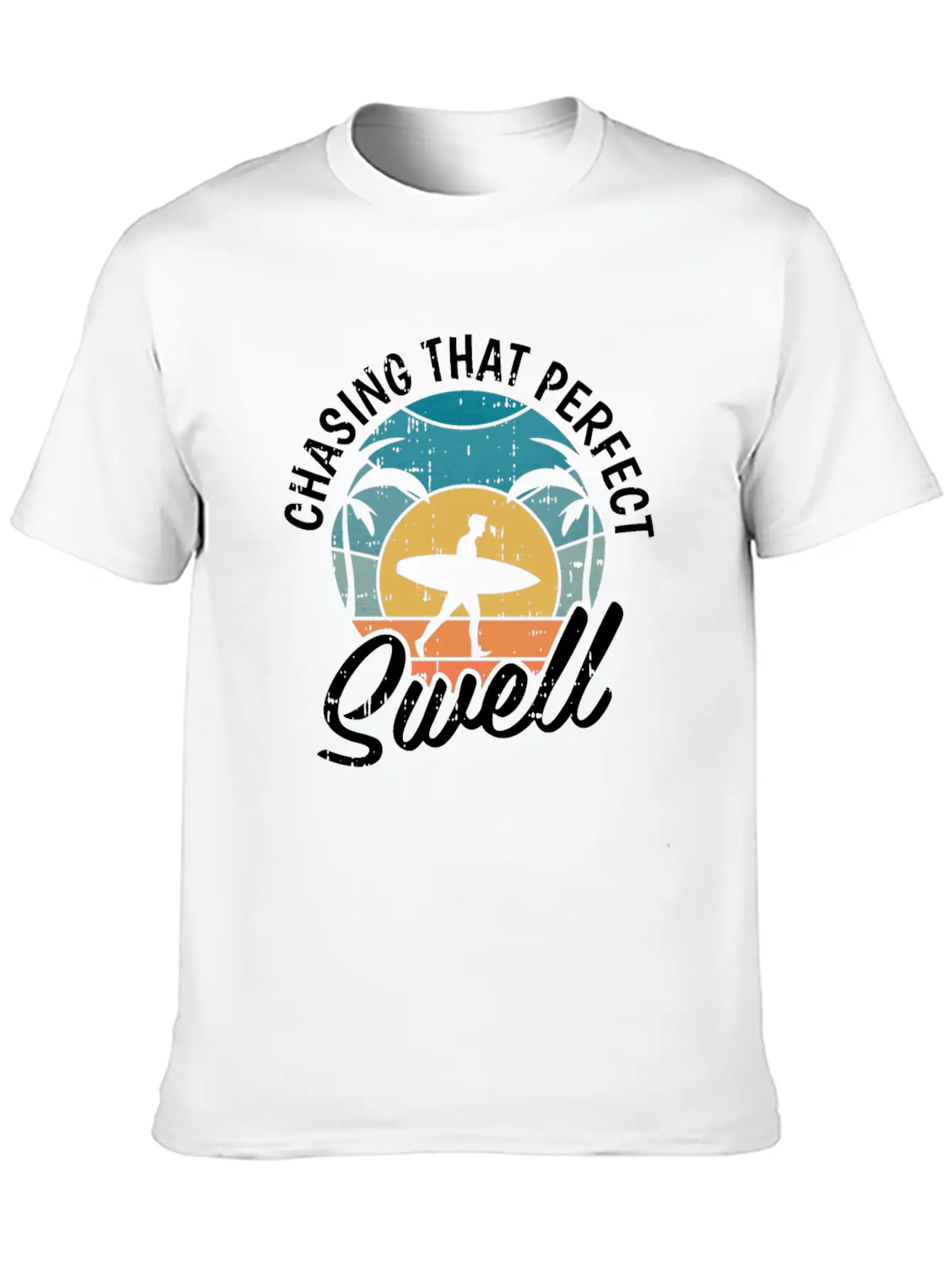 Chasing The Perfect Swell Breathable Soft Cotton T-Shirt – Timeless Casual Look