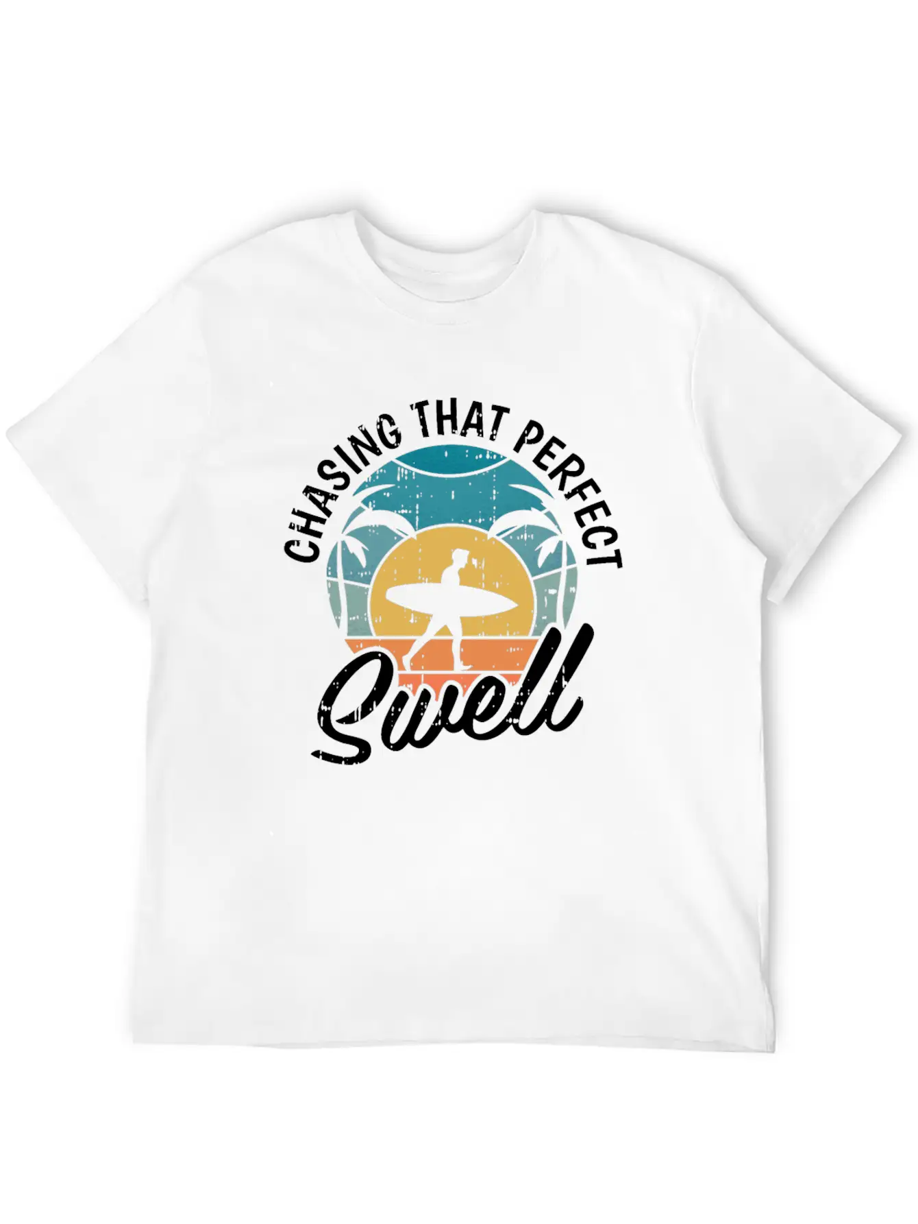 Chasing The Perfect Wave Essential Cotton Tee For Daily Outfits – Unisex Style