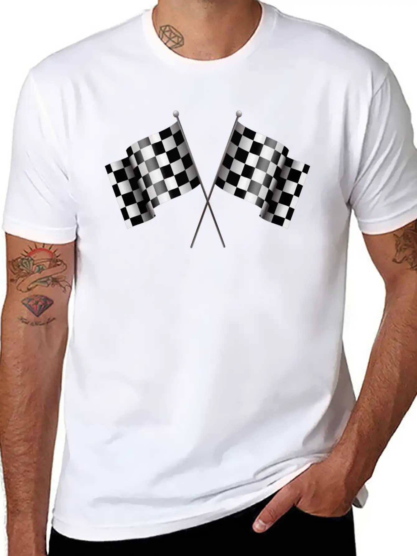 Checkered Flag 02 Unisex Casual T-Shirt – Clean Design For Daily Comfort