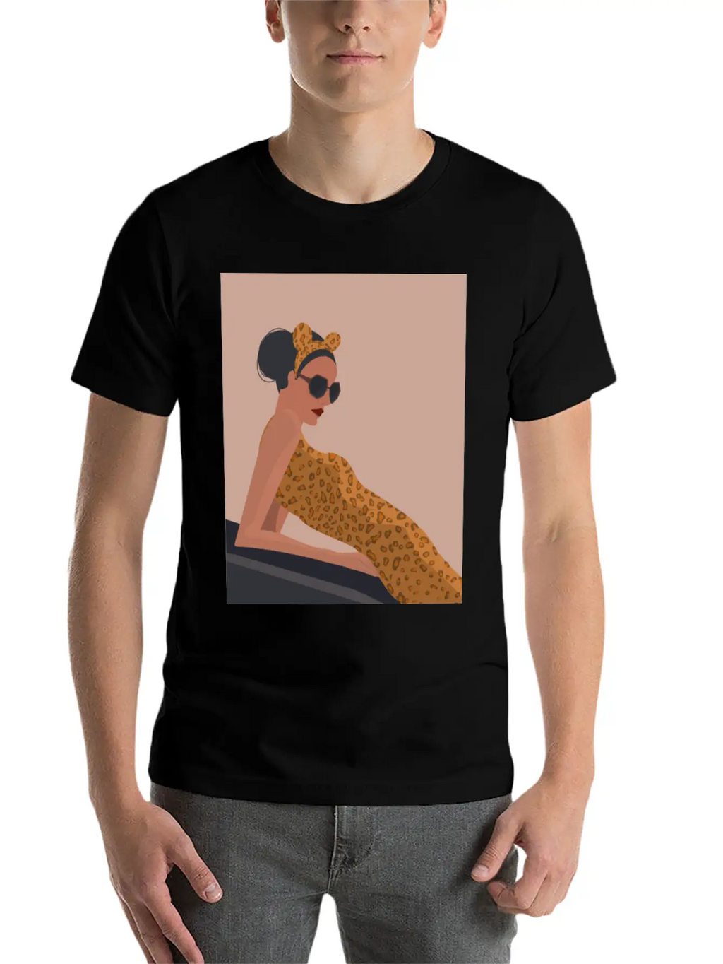 Cheetah Fashion Girl Unisex Casual T-Shirt – Clean Design For Daily Comfort