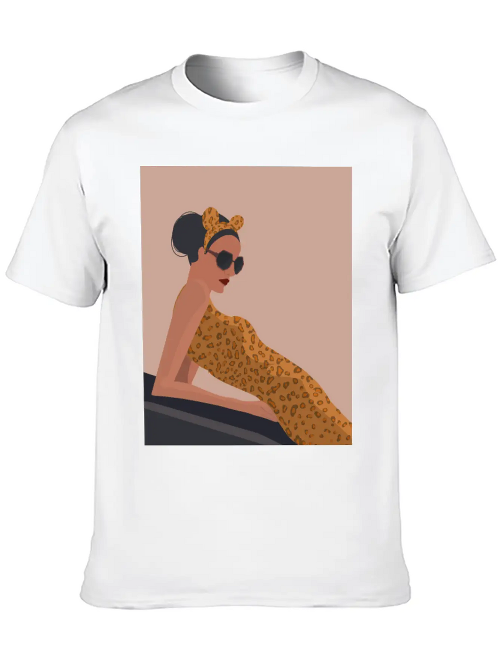 Cheetah Fashion Girl Unisex Casual T-Shirt – Clean Design For Daily Comfort