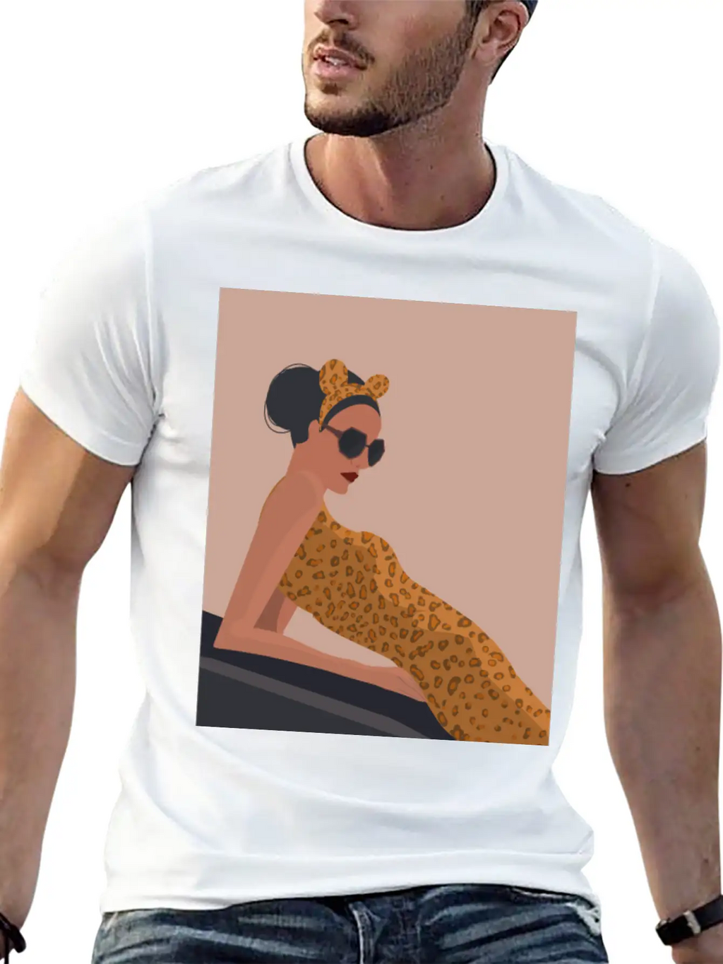 Cheetah Fashion Girl Unisex Casual T-Shirt – Clean Design For Daily Comfort