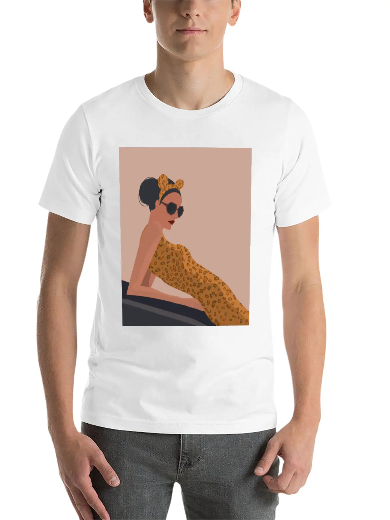 Cheetah Fashion Girl Unisex Casual T-Shirt – Clean Design For Daily Comfort
