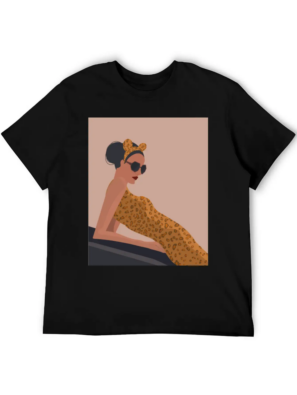 Cheetah Fashion Girl Unisex Casual T-Shirt – Clean Design For Daily Comfort