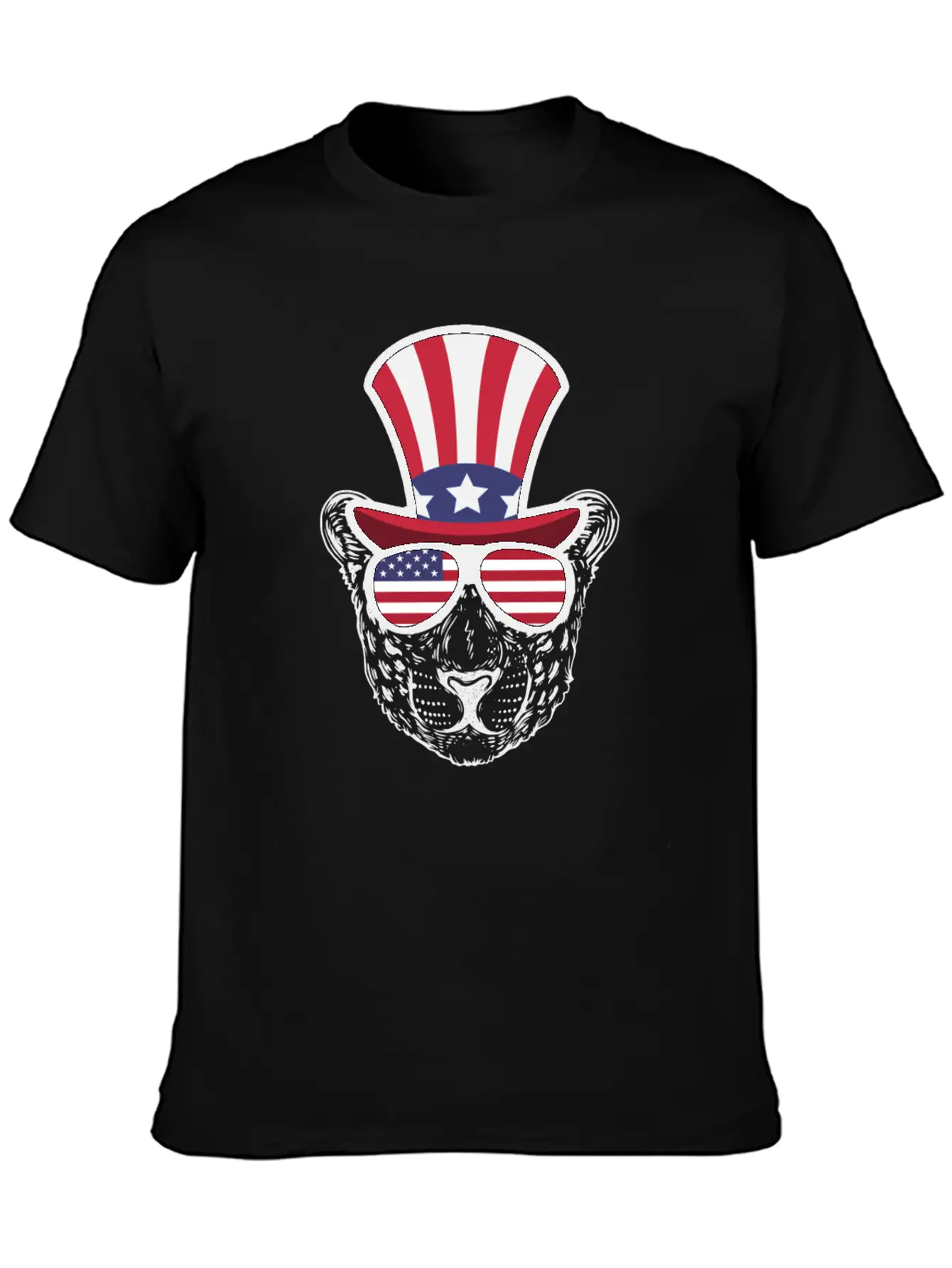 Cheetah Happy 4th Of July Unisex Casual T-Shirt – Clean Design For Daily Comfort