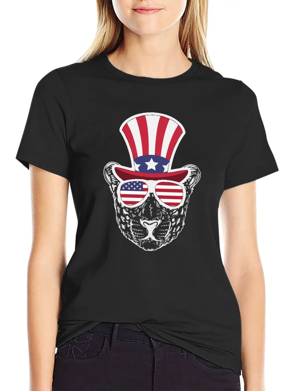 Cheetah Happy 4th Of July Unisex Casual T-Shirt – Clean Design For Daily Comfort
