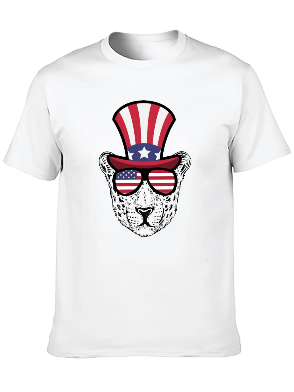 Cheetah Happy 4th Of July Unisex Casual T-Shirt – Clean Design For Daily Comfort