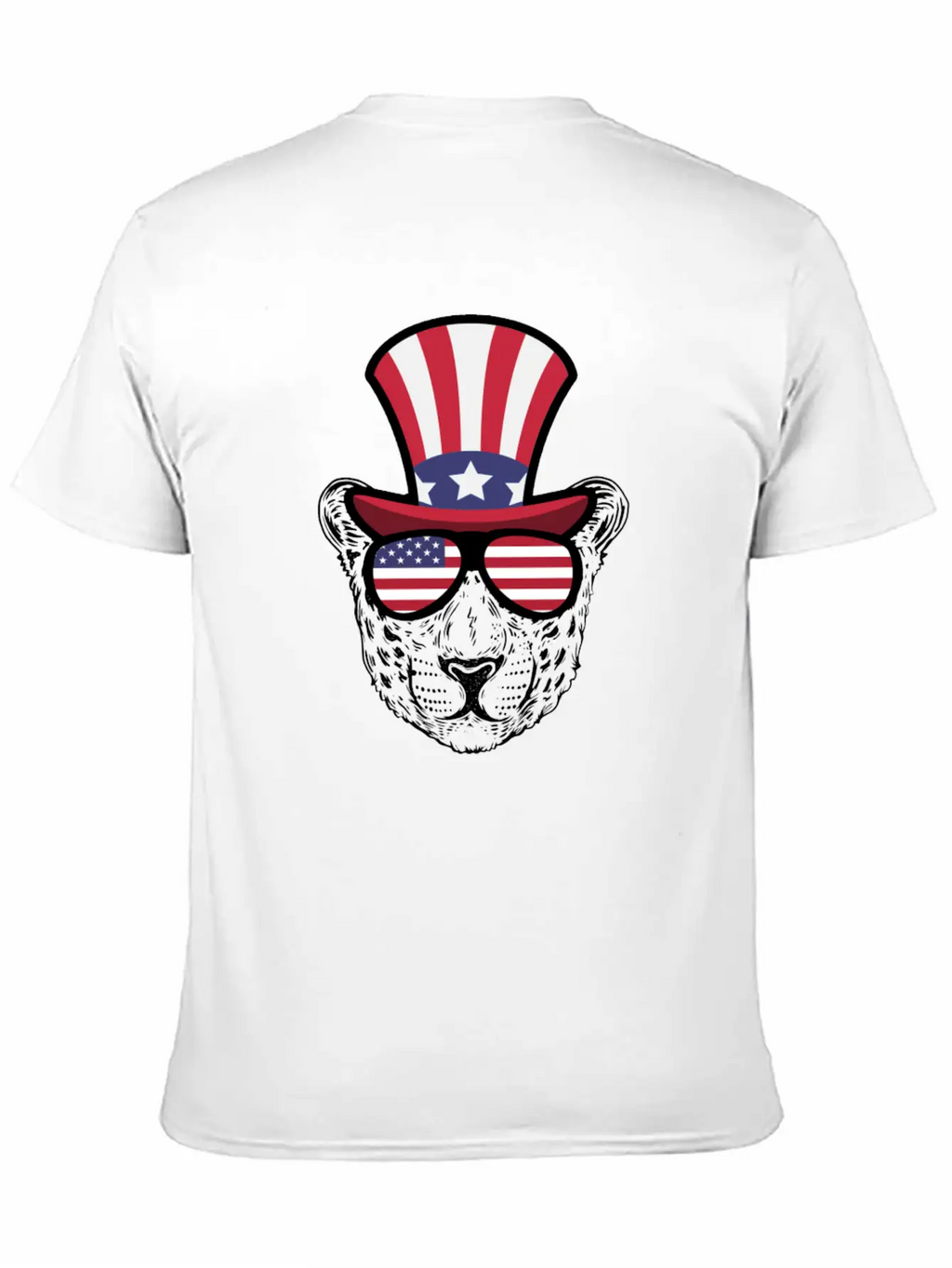 Cheetah Happy 4th Of July Unisex Casual T-Shirt – Clean Design For Daily Comfort