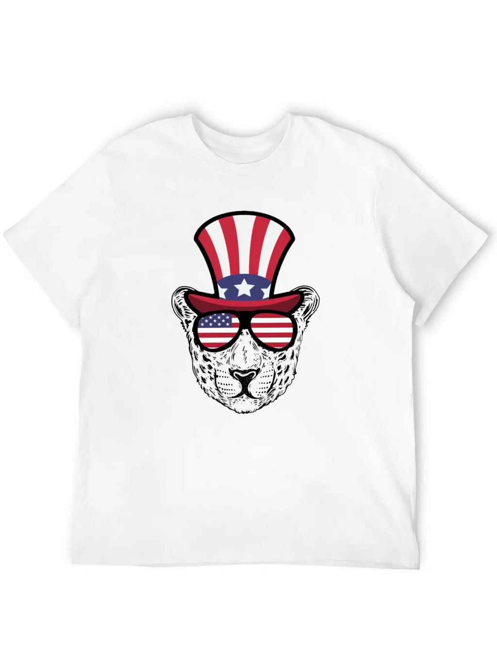 Cheetah Happy 4th Of July Unisex Casual T-Shirt – Clean Design For Daily Comfort