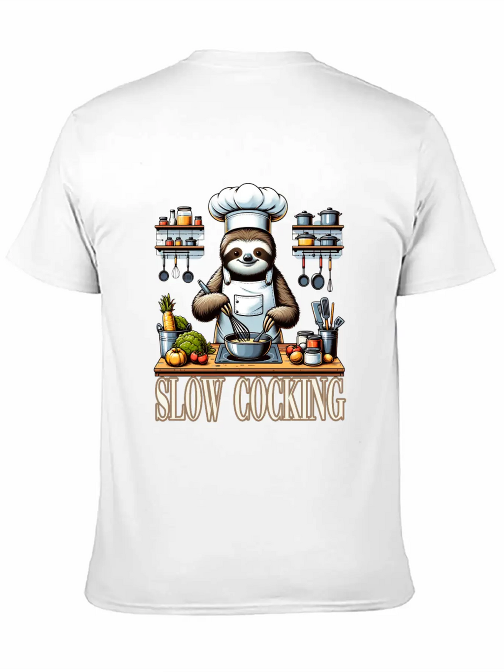Chef Sloth Slow Cooking For A Chef Cook Unisex Casual T-Shirt – Clean Design For Daily Comfort