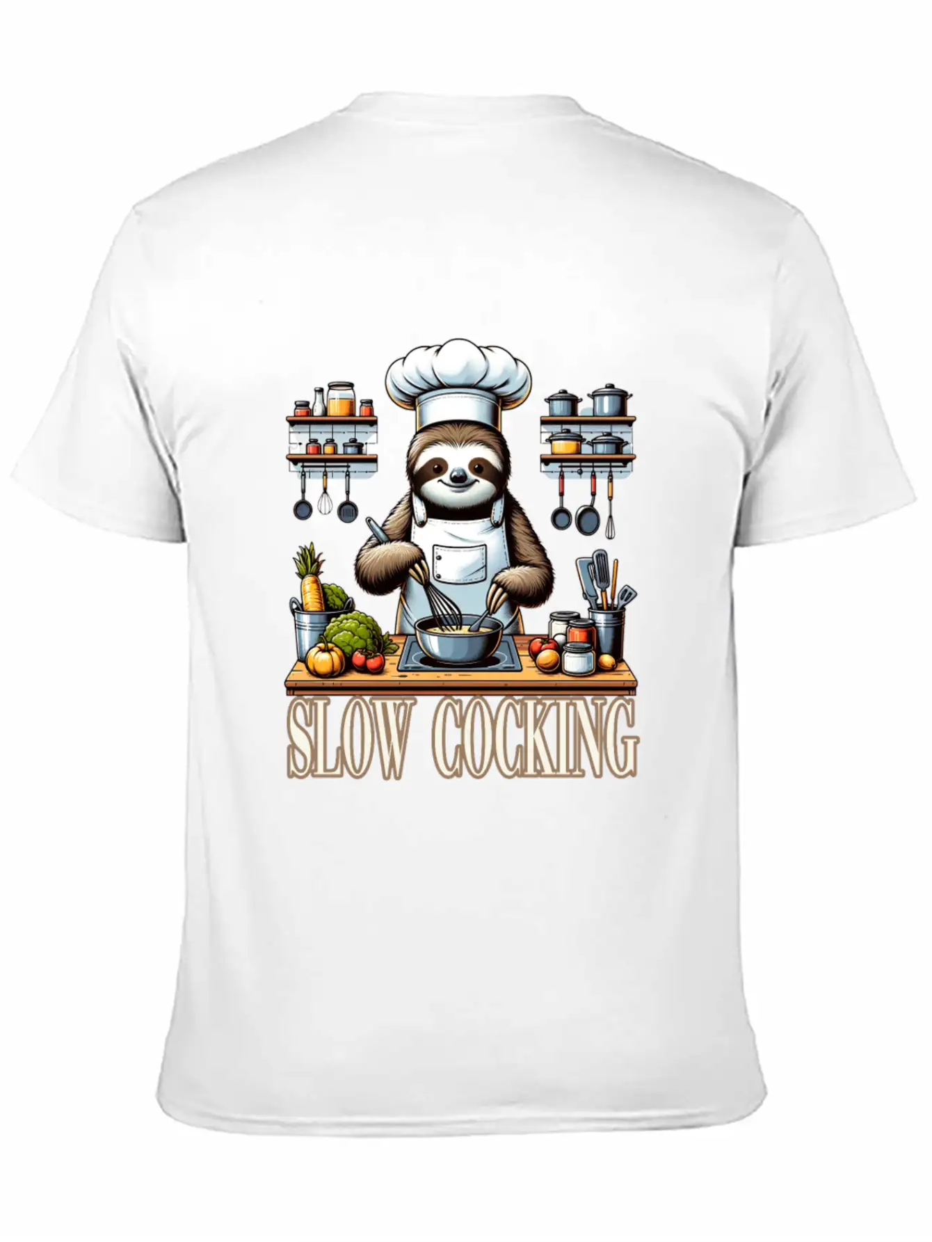 Chef Sloth Slow Cooking For A Chef Cook Unisex Casual T-Shirt – Clean Design For Daily Comfort