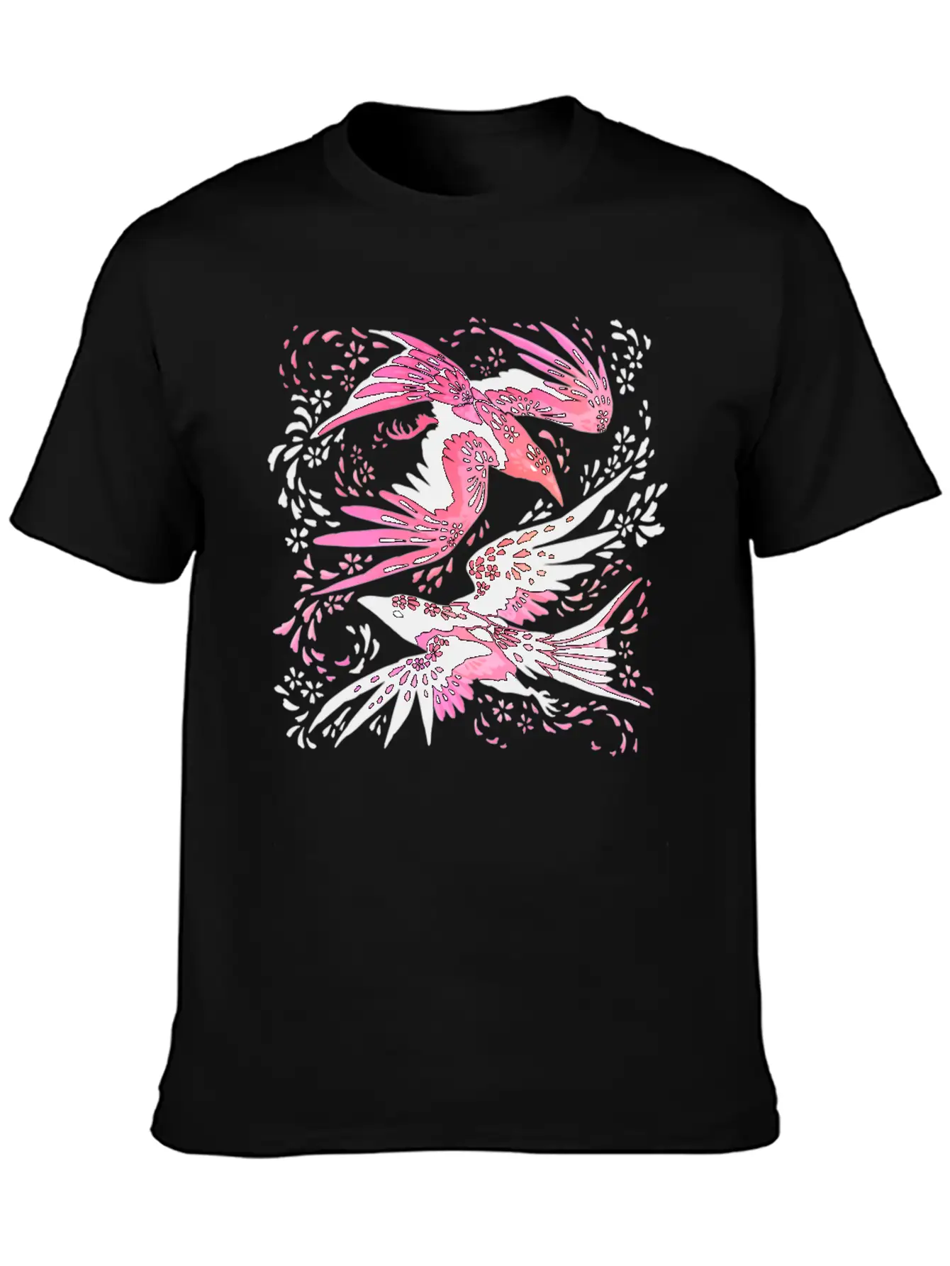 Cherry Blossom Ravens Unisex Casual T-Shirt – Clean Design For Daily Comfort