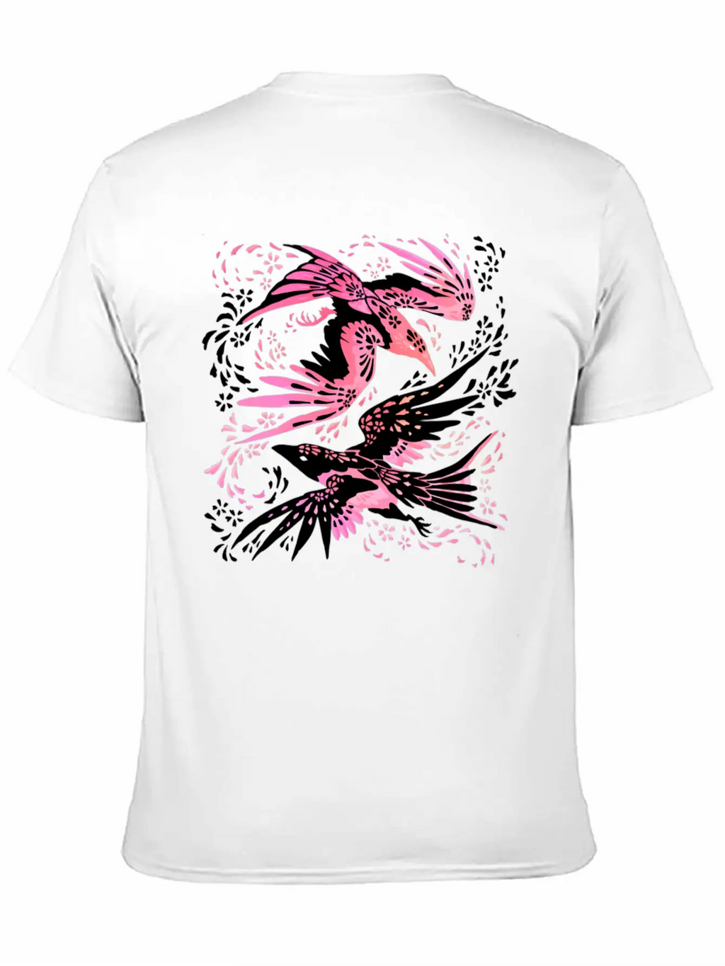 Cherry Blossom Ravens Unisex Casual T-Shirt – Clean Design For Daily Comfort