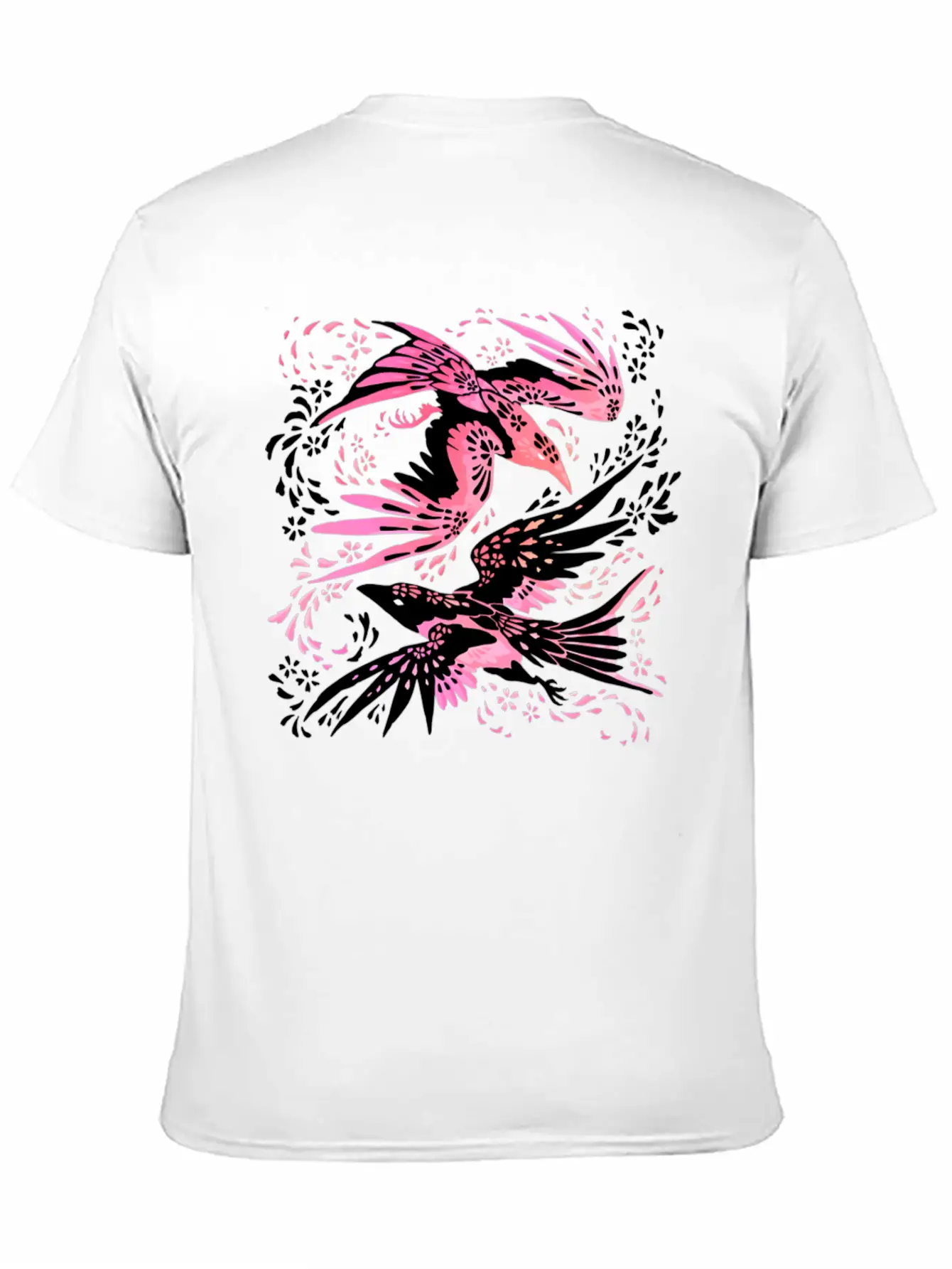 Cherry Blossom Ravens Unisex Casual T-Shirt – Clean Design For Daily Comfort
