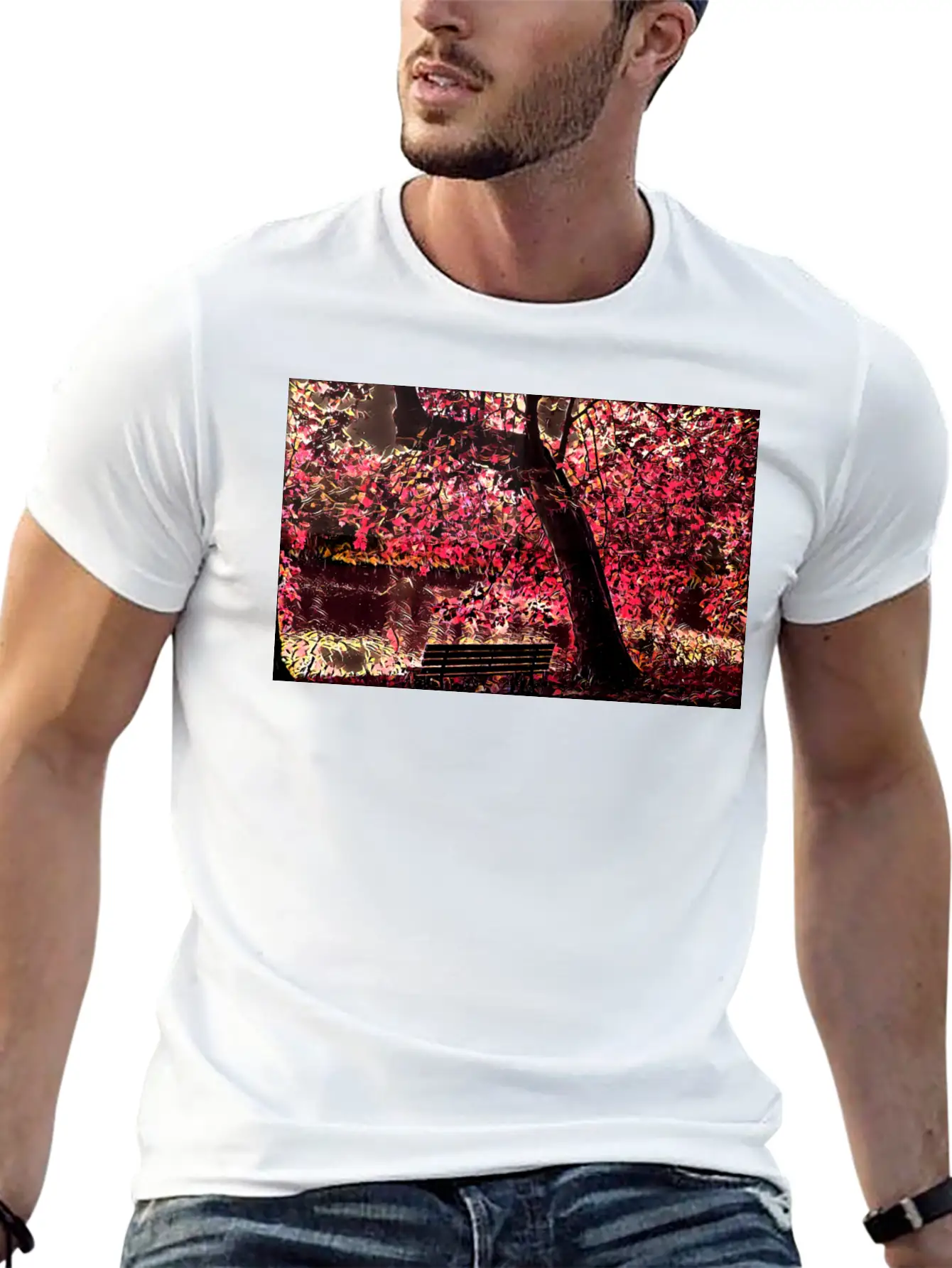 Cherry Blossom Trees, Japan Unisex Short Sleeve Soft Cotton T-Shirt – Casual Everyday Wear