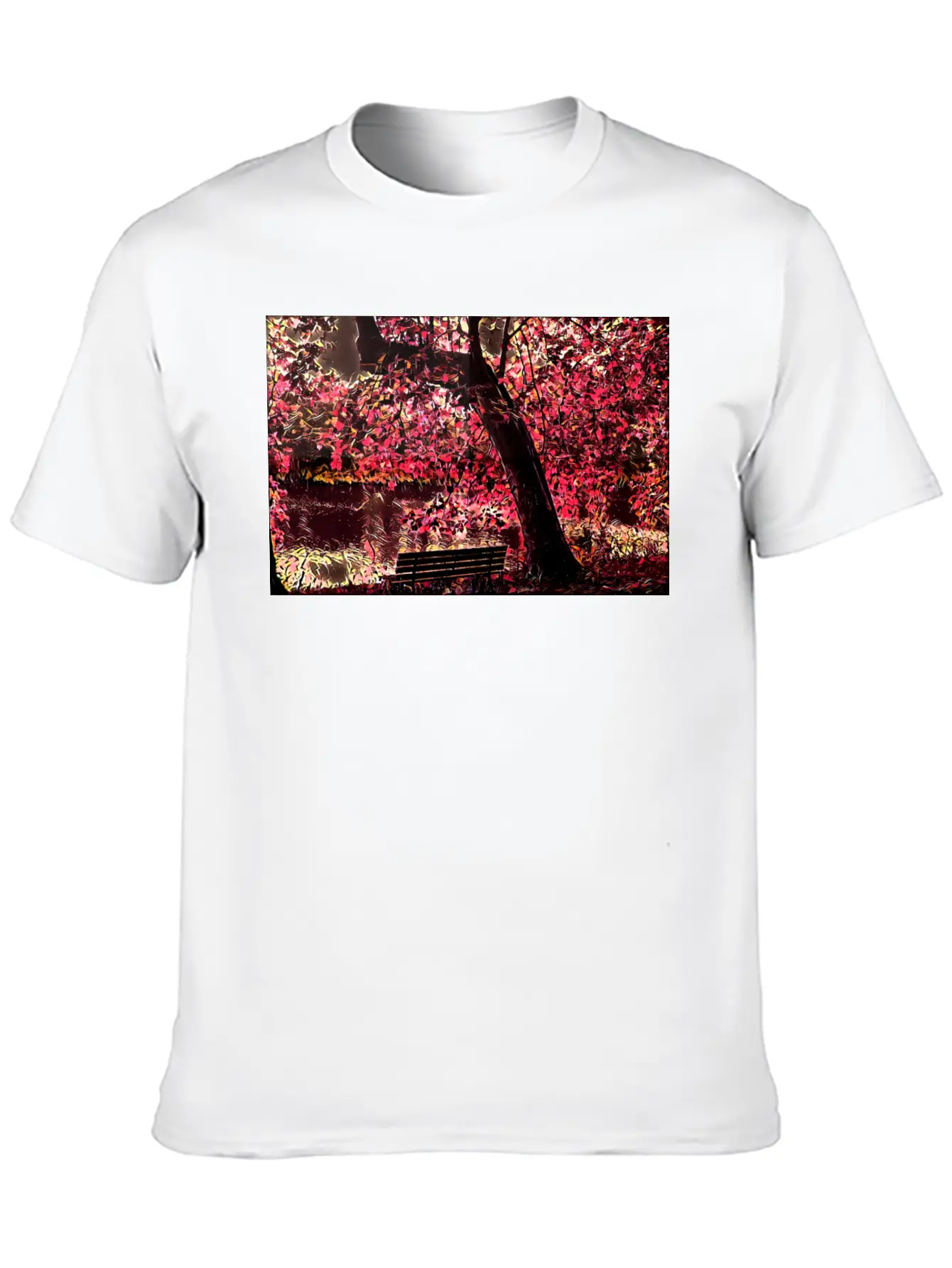 Cherry Blossom Trees, Japan Unisex Short Sleeve Soft Cotton T-Shirt – Casual Everyday Wear