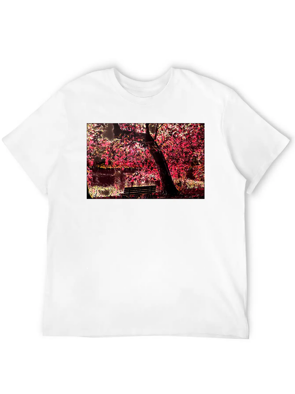 Cherry Blossom Trees, Japan Unisex Short Sleeve Soft Cotton T-Shirt – Casual Everyday Wear