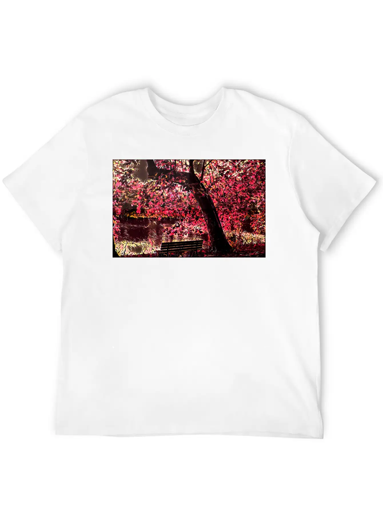 Cherry Blossom Trees, Japan Unisex Short Sleeve Soft Cotton T-Shirt – Casual Everyday Wear