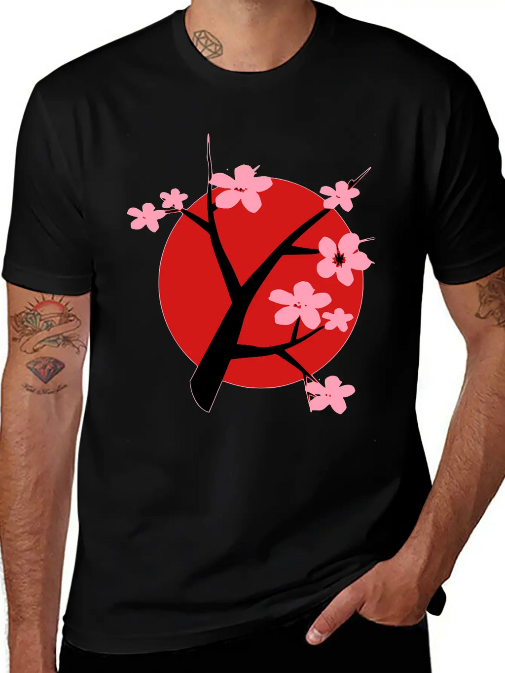 Cherry Blossom Unisex Short Sleeve Soft Cotton T-Shirt – Casual Everyday Wear