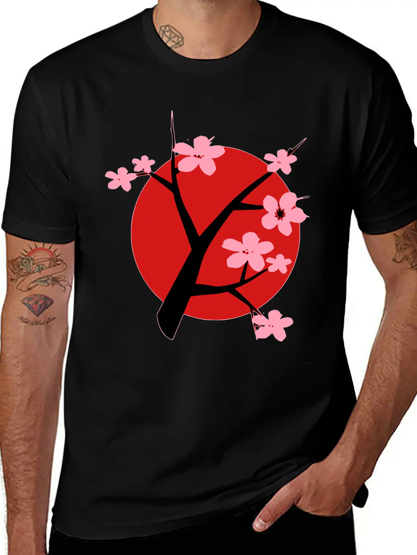 Cherry Blossom Unisex Short Sleeve Soft Cotton T-Shirt – Casual Everyday Wear