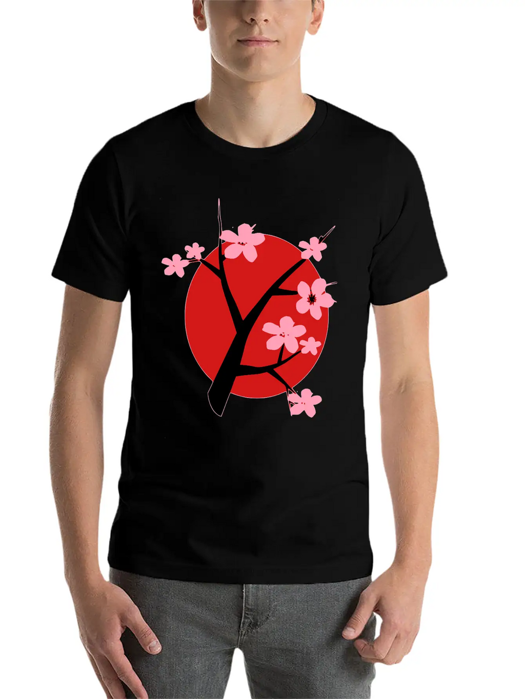 Cherry Blossom Unisex Short Sleeve Soft Cotton T-Shirt – Casual Everyday Wear