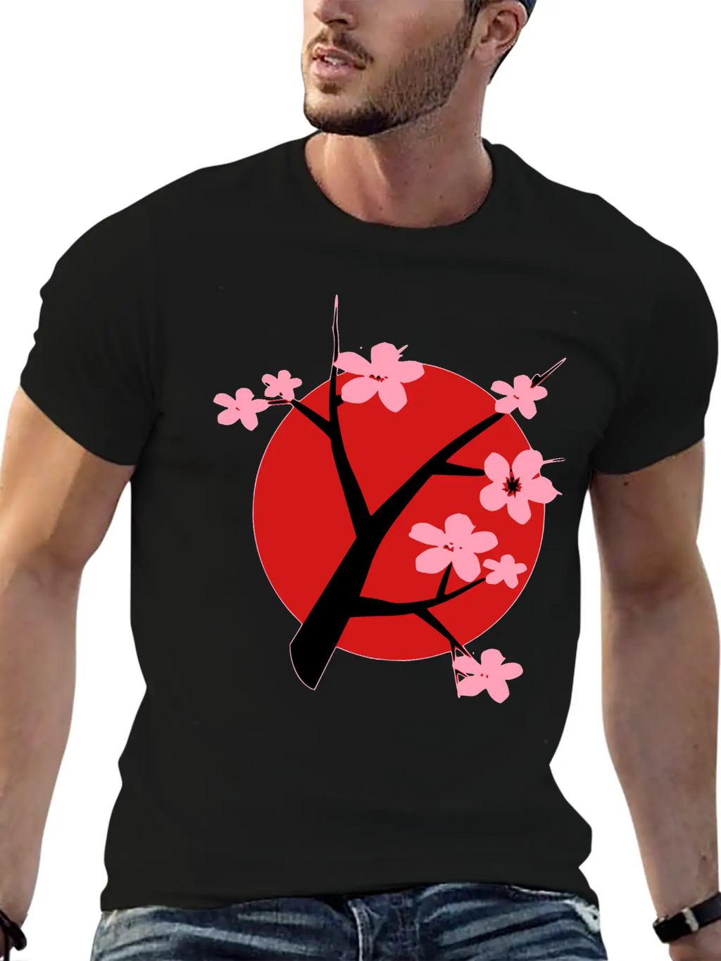 Cherry Blossom Unisex Short Sleeve Soft Cotton T-Shirt – Casual Everyday Wear