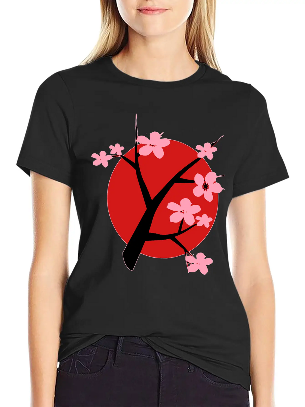 Cherry Blossom Unisex Short Sleeve Soft Cotton T-Shirt – Casual Everyday Wear