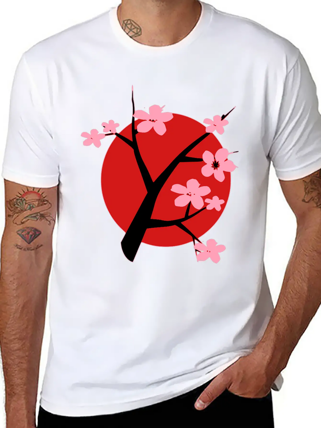 Cherry Blossom Unisex Short Sleeve Soft Cotton T-Shirt – Casual Everyday Wear