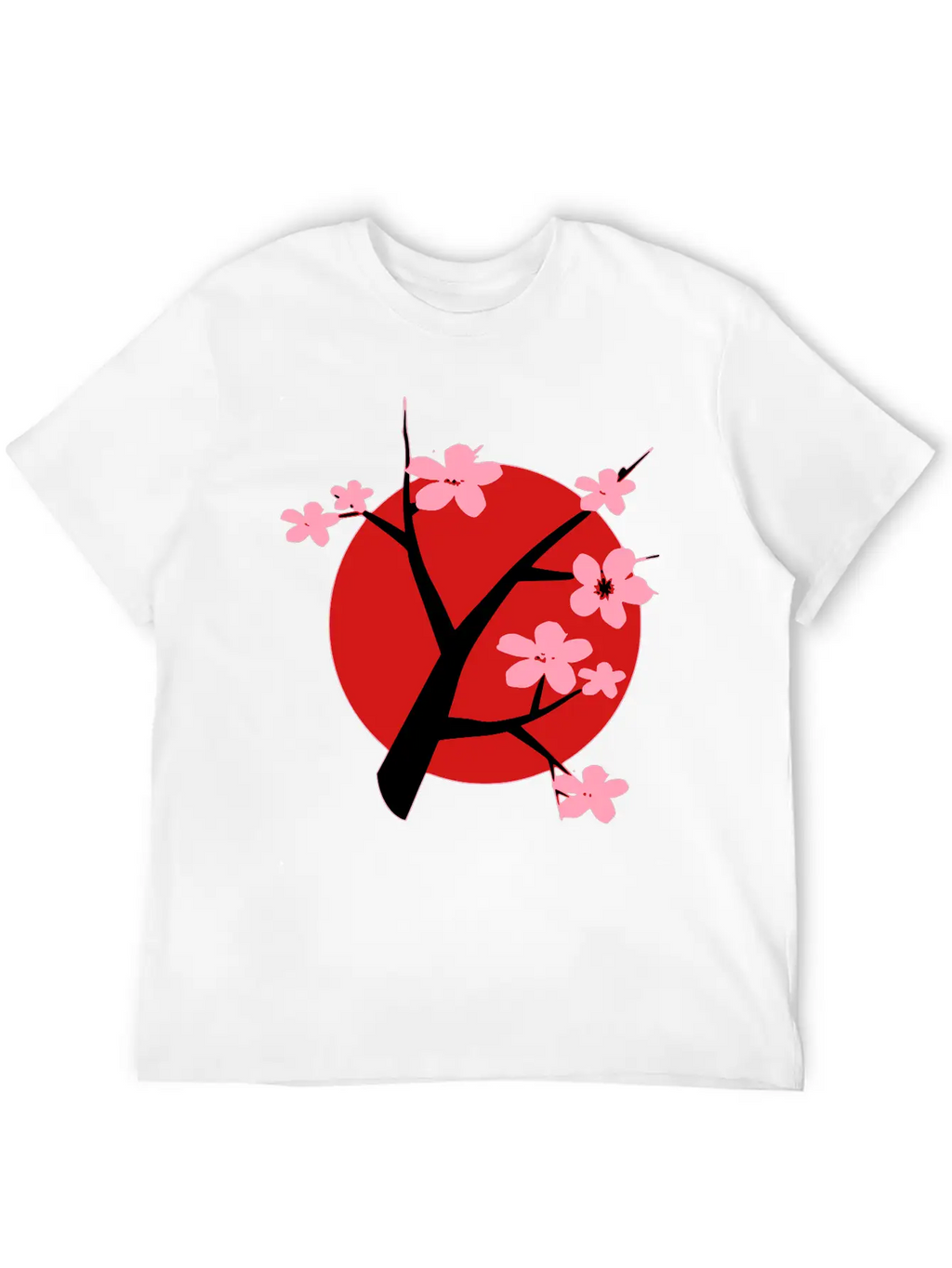 Cherry Blossom Unisex Short Sleeve Soft Cotton T-Shirt – Casual Everyday Wear