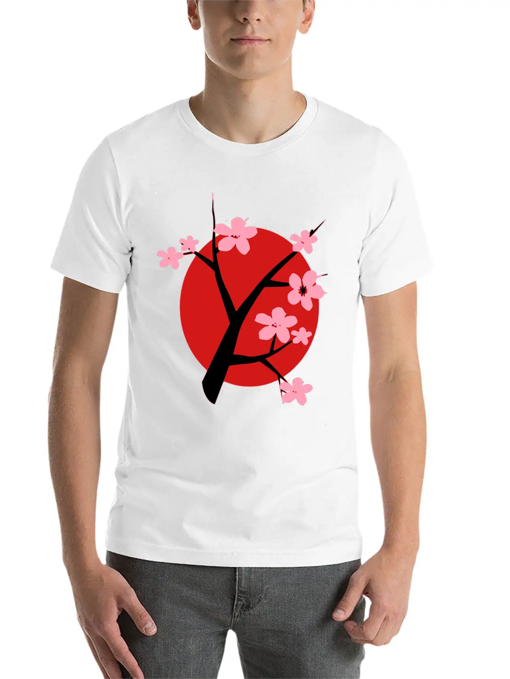 Cherry Blossom Unisex Short Sleeve Soft Cotton T-Shirt – Casual Everyday Wear