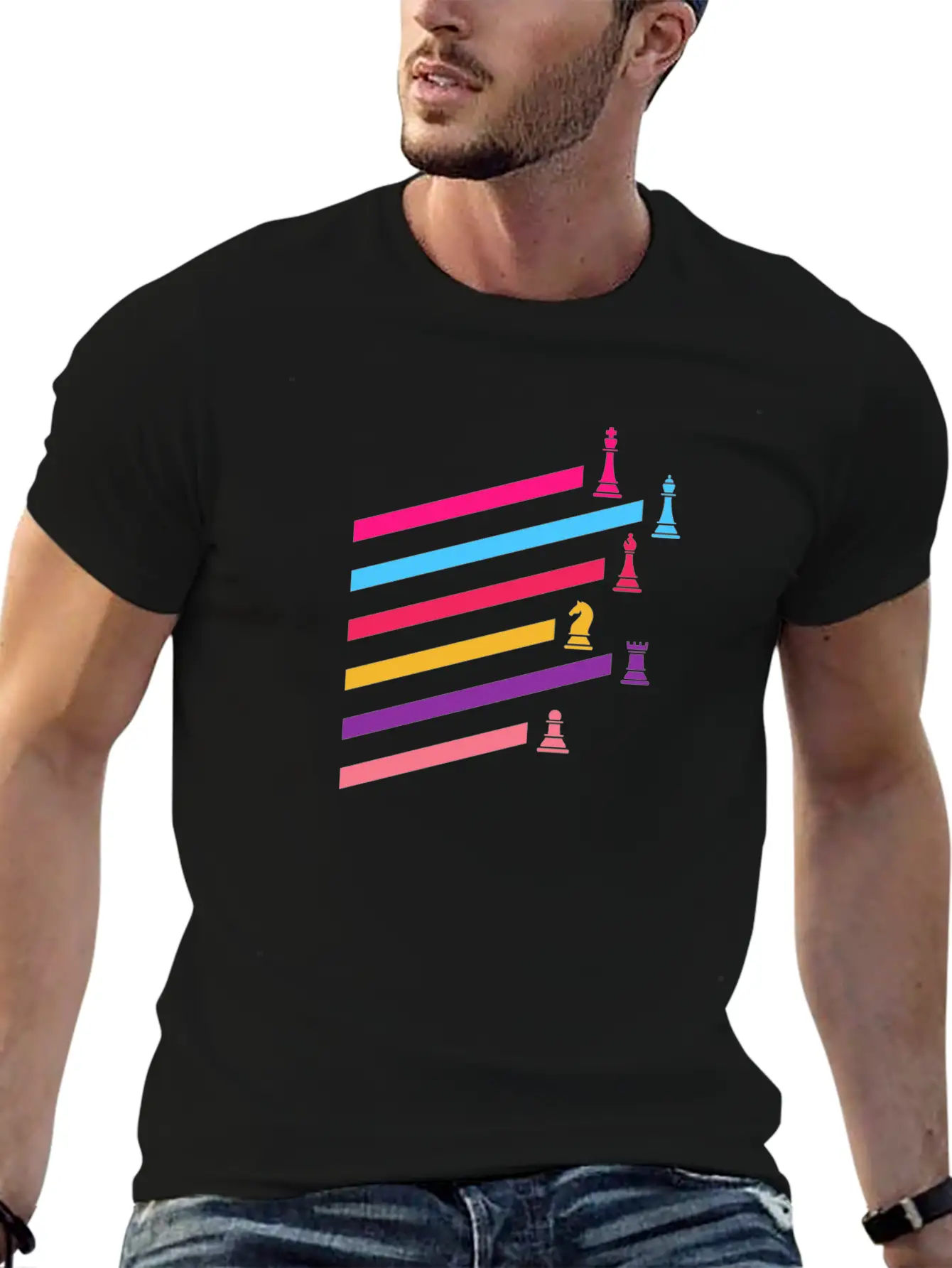 Chess Synthwave 80s Essential Cotton Tee For Daily Outfits – Unisex Style