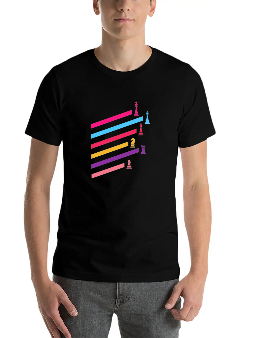 Chess Synthwave 80s Essential Cotton Tee For Daily Outfits – Unisex Style