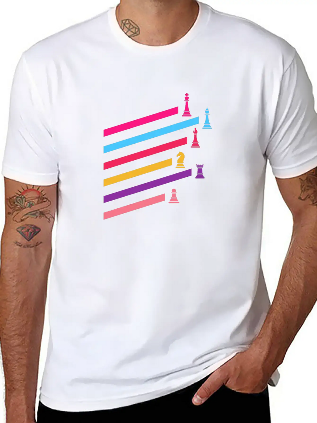 Chess Synthwave 80s Essential Cotton Tee For Daily Outfits – Unisex Style