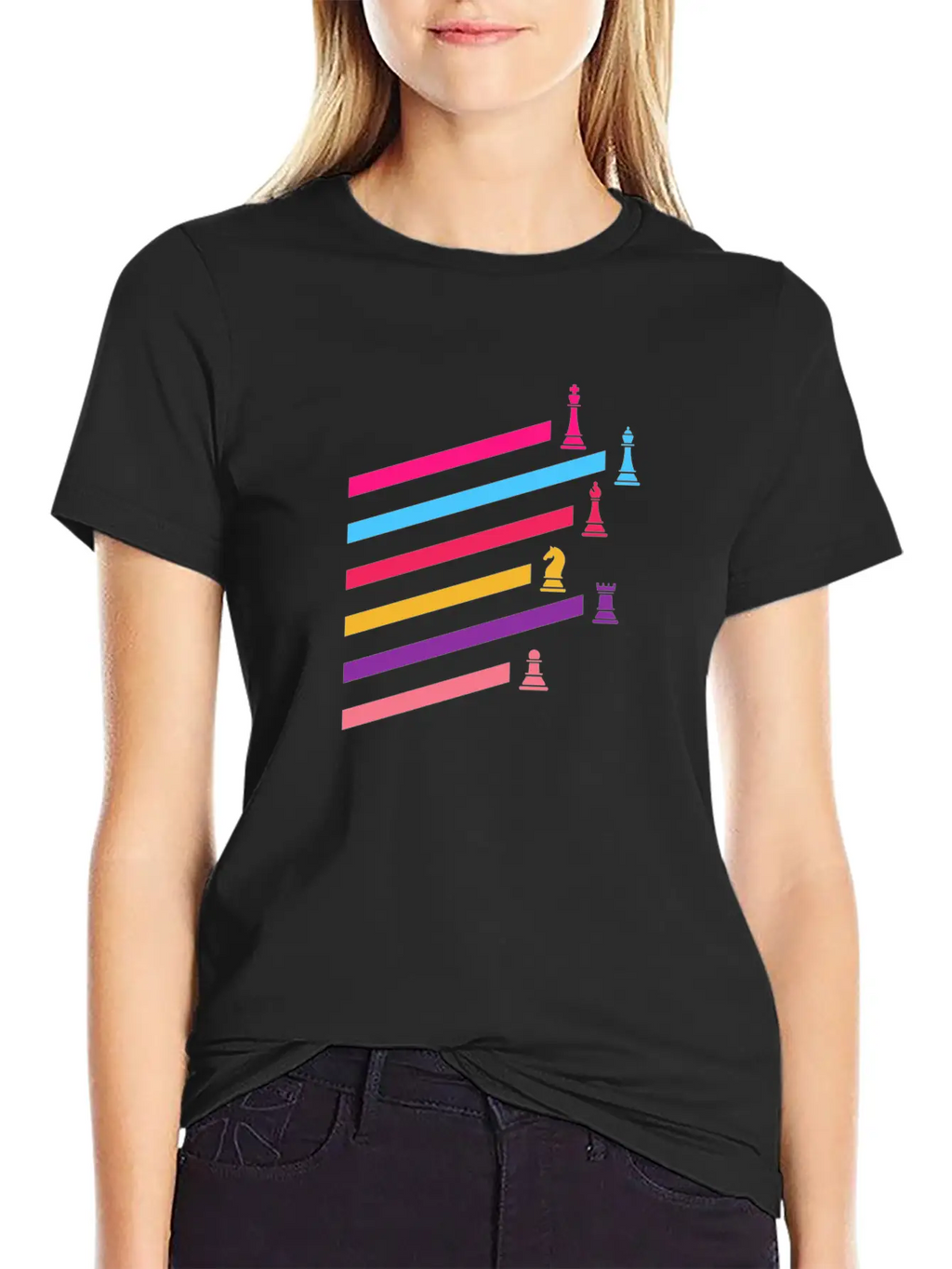 Chess Synthwave 80s Essential Cotton Tee For Daily Outfits – Unisex Style