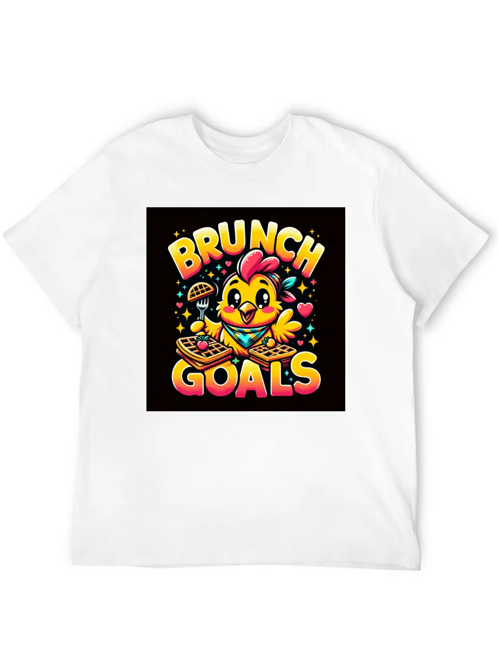 Chicken And Waffles Breakfast Southern Cuisine Essential Cotton Tee For Daily Outfits – Unisex Style