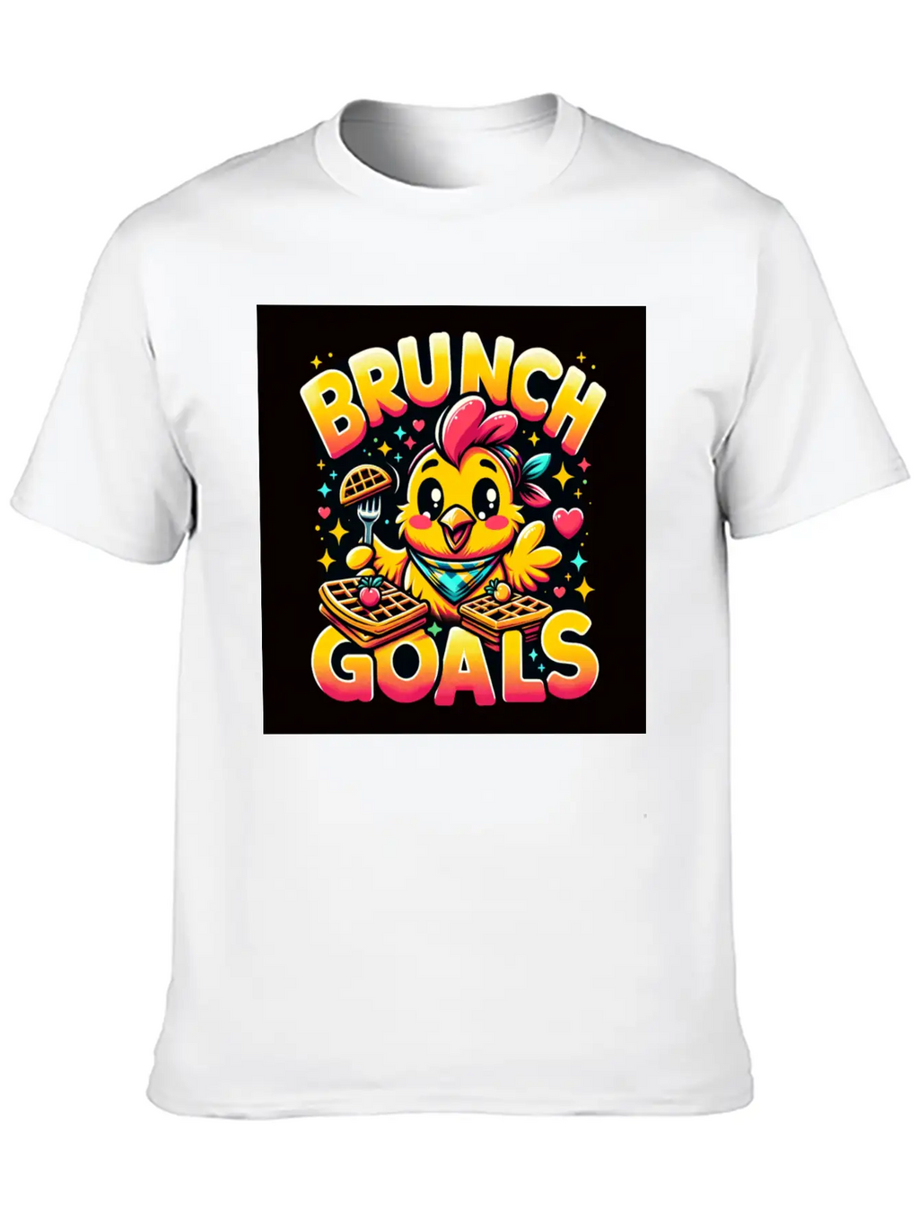 Chicken And Waffles Breakfast Southern Cuisine Essential Cotton Tee For Daily Outfits – Unisex Style