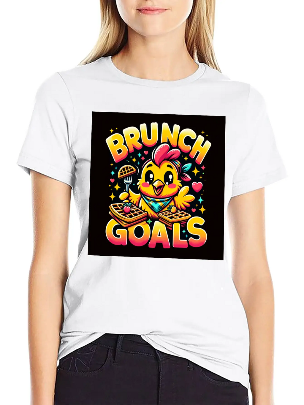 Chicken And Waffles Breakfast Southern Cuisine Essential Cotton Tee For Daily Outfits – Unisex Style