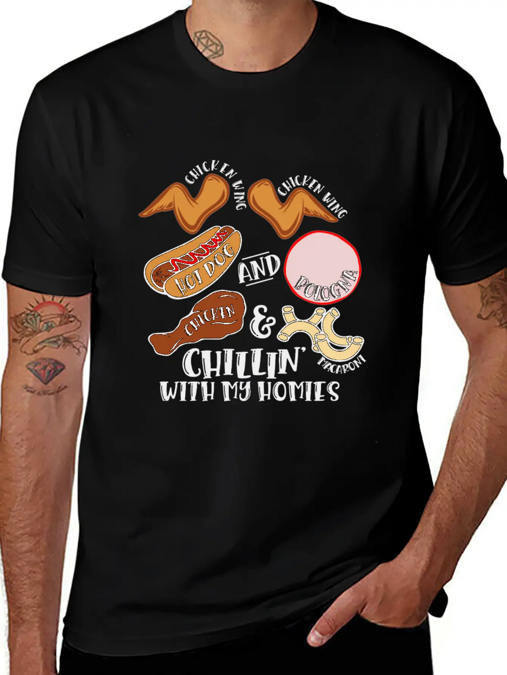 Chicken Wing Chicken Wing Hot Dog Bologna Viral So Unisex Casual T-Shirt – Clean Design For Daily Comfort