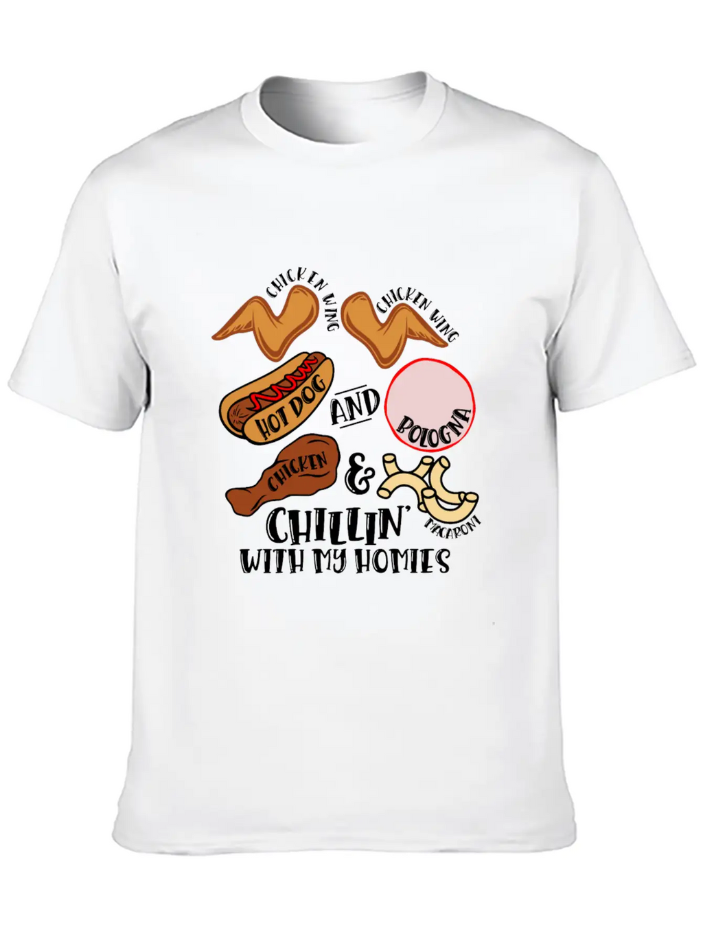 Chicken Wing Chicken Wing Hot Dog Bologna Viral So Unisex Casual T-Shirt – Clean Design For Daily Comfort