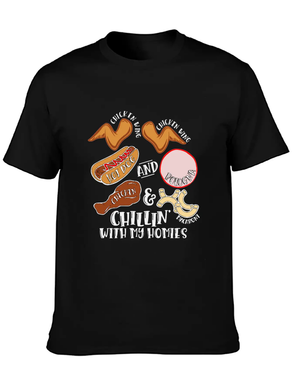 Chicken Wing Chicken Wing Hot Dog Bologna Viral So Unisex Casual T-Shirt – Clean Design For Daily Comfort