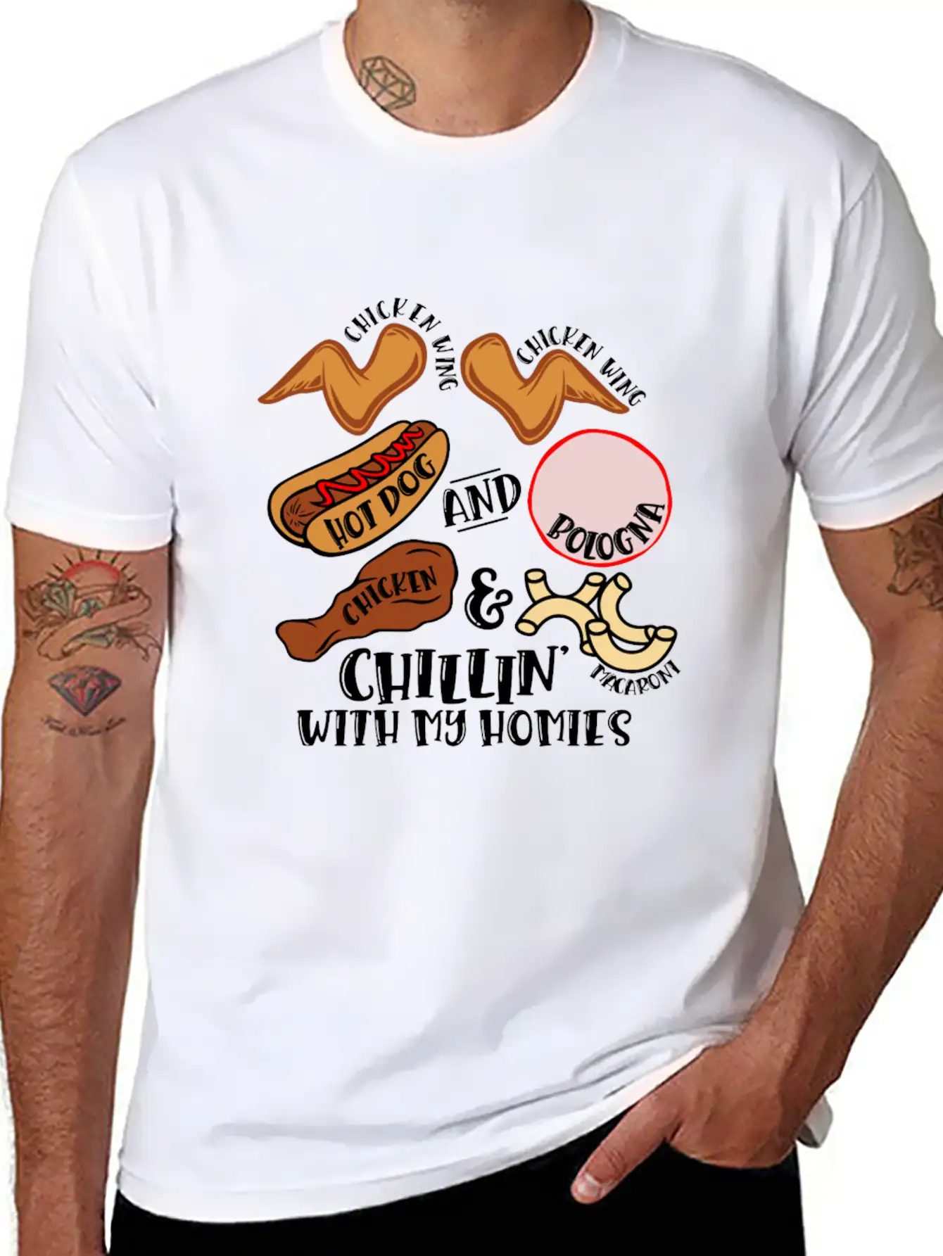 Chicken Wing Chicken Wing Hot Dog Bologna Viral So Unisex Casual T-Shirt – Clean Design For Daily Comfort